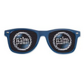 Navy Blue Iconic Sunglasses w/ Pinhole Printed Lens